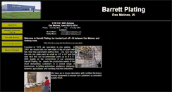 Desktop Screenshot of barrettplating.com